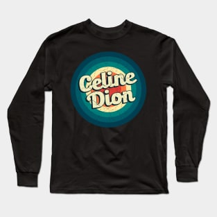 Graphic Celine Name Retro Vintage Circle Long Sleeve T-Shirt